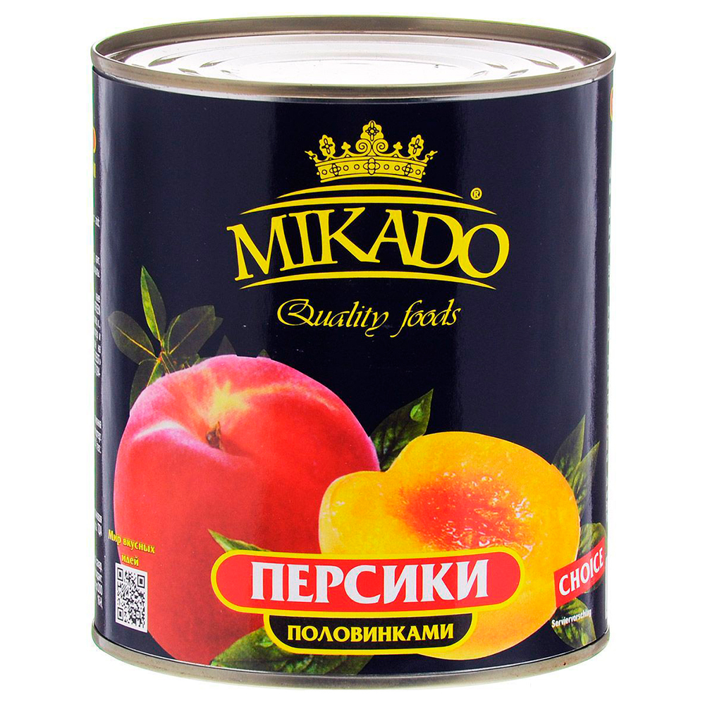 Микадо персики половинки в сиропе ж/б 425мл