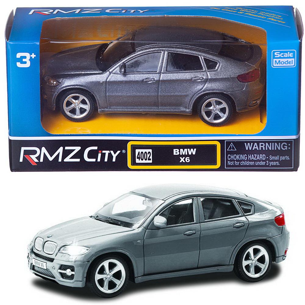 Машинка металлическая Uni-Fortune RMZ City 1:43 BMW X6 , без механизмов,  цвет серый, 12,5 x 5,6 x 5,9 см