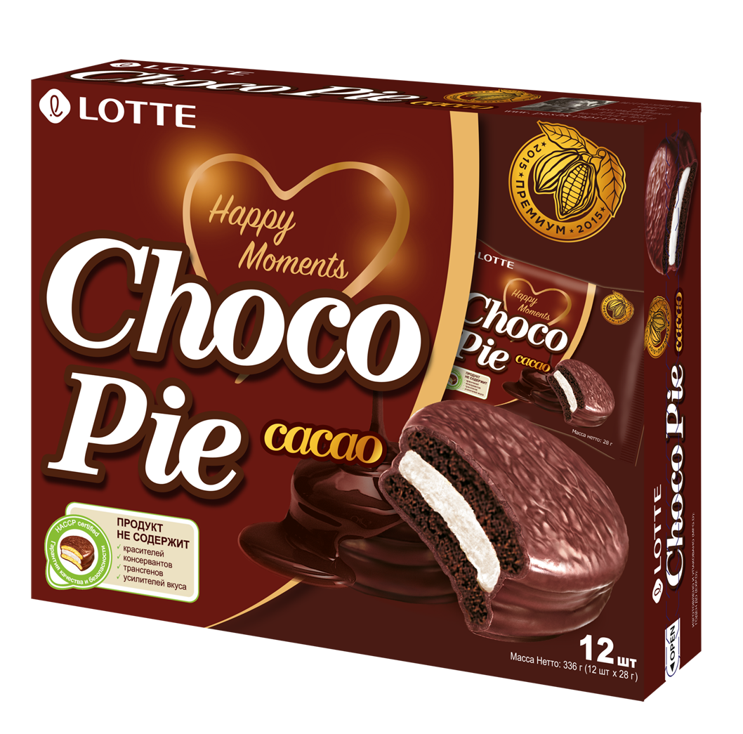 Choco pie 12. Чоко Пай какао 28г 12шт (Лотте). Печенье Лотте Чоко-Пай 12шт 336г. Choco pie Lotte Cacao 12 шт. Чоко-Пай 12шт. Lotte (336гр.) 1*8.